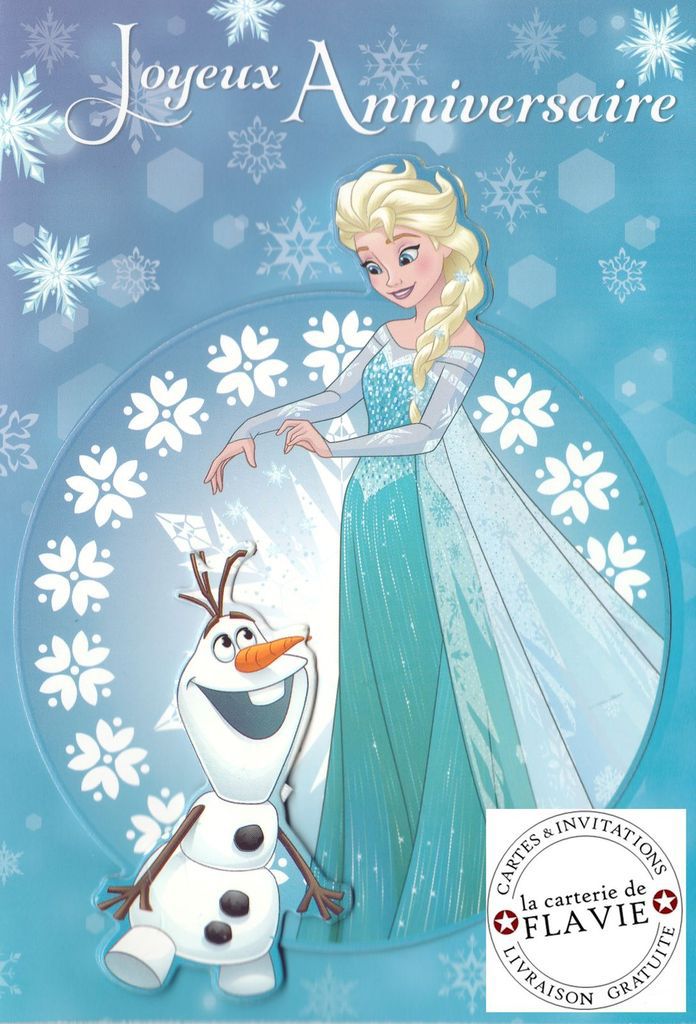 Offrez ou envoyez une jolie carte Disney avec la Reine des Neiges