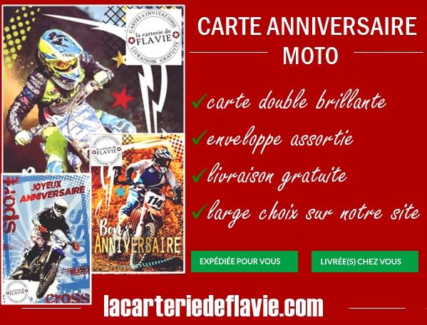 offrez ou envoyez une jolie carte d'anniversaire sur le thème de la moto -  Carterie Flavie, le blog