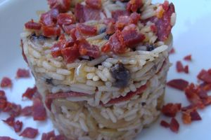 Riz aux champignons et chorizo