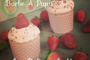 Cupcake Fraise - Barbe A Papa