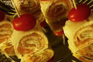 Wrap Au Saumon ( amuse bouche )