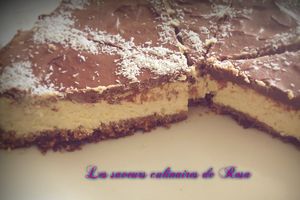 Cheesecake noix de coco-chacolat (Bounty)