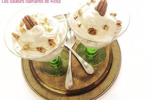 Mousse jawziya (mousse de nougat aux noix)