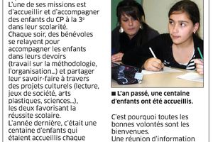 ER 30/08/2013 : aide aux devoirs à Mosaïque