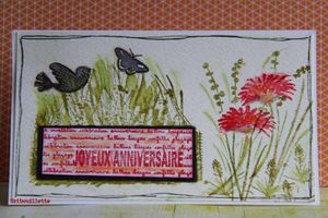 Carte Anniversaire Marie-Anne et marque-page