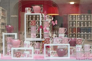 Vitrine rose et magenta
