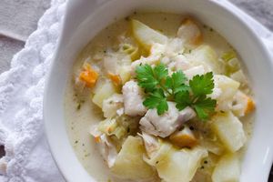 Bouillon crémeux de merlan & haddock