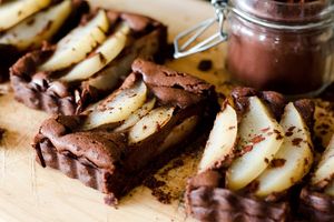 Tarte aux poires & au chocolat