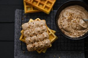 Gaufres & crème choco-noisette {au Nutella}