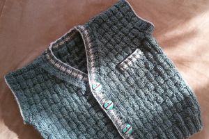 "Gaufrette" un petit gilet sans manche