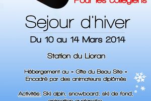 Inscriptions Camp Ski 2014 | Pole Ados