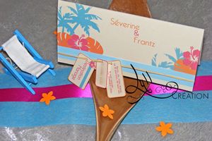 Thème Voyage et exotisme: faire part Tropic Airlines