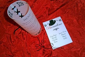 Thème Cabaret: Menu et Nom de table prohibition