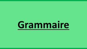Les classes de mots