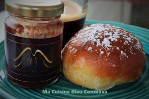 Beignets à la Farine de Pois Chiche (Cuisson au Four) fourrés à la Confiture Coco Chocolat- Les Saveurs de la Fournaise