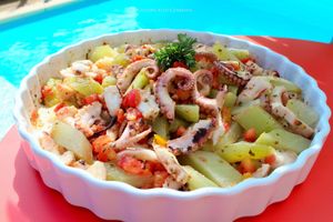 Salade de Poulpe et Christophine ou Salade Zourite Chouchou à ma Façon!