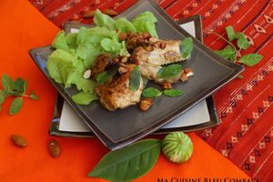 Poulet sauté au Citron, Menthe et Amandes
