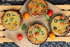 Tartelettes au Basilic et Tomates Cerises Confites