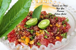 Tartare de Thon, Saveurs Asiatiques au Ngo Gaï (Coriandre Longue)
