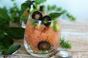 Granité Salé, Tomate & Rhubarbe
