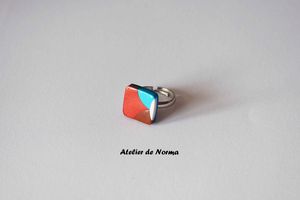 Bagues "bleu blanc bronze"
