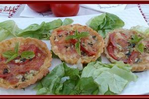 Tartelettes tomates-Mozzarella-Basilic.