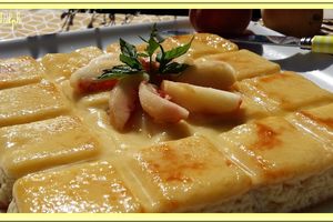 Clafoutis Pêches et Menthe