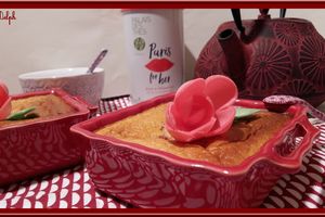Clafouthé aux framboises, parfumé à la Rose et au Litchi