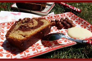 Cake marbré chocolat noisette