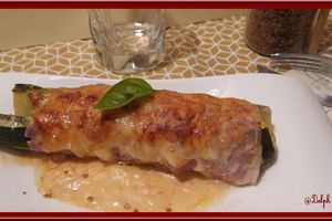 Courgettes au Jambon et sauce Aurore