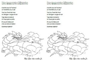 Les monstres bizarres - Corinne Albaut MS-GS-CP-CE1
