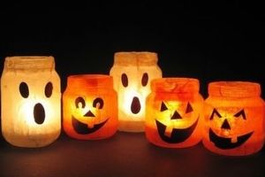 Bricolages: Photophores d'Halloween CP-CE1-CE2-CM1-CM2