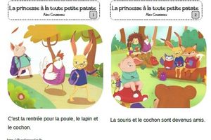 Chut... Je lis ! CP : Fiches lecture du soir La princesse à la toute petite patate