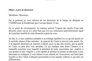 ADMD demission d'une des meilleurs délégués