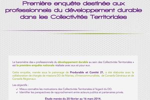 Publication de l'enquête (rapport + synthèse) menée auprès des chargés de mission DD