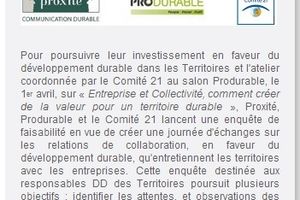 DD : réflexions sur la relation Collectivités et Entreprises