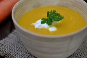 Velouté aux Carottes, Curry et Mascarpone