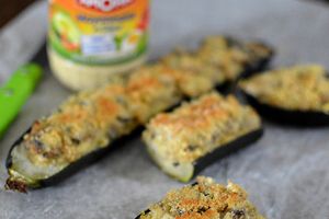 Courgette farcie au Champignons