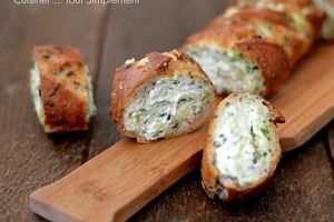 Baguette farcie Mozzarella - Epinards