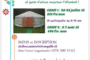 Camp d'été (sous yourte)