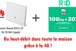 Routeur Huawei + forfait 100Go Red by SFR, mieux que l'ADSL et pour moins cher !