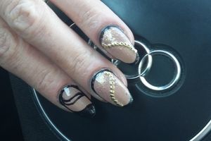 nail art contouring noir