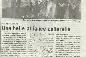 Alain Vacher à l'assemblée générale de l'Alliance Française