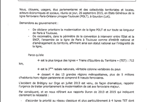 l'Appel de GOURDON - les états généraux pour la défense du POLT