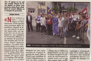Alain VACHER aux côtés des personnels de l'EHPAD de RIVET