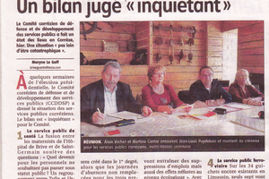 Retour sur la conférence de presse du Comité Corrézien de Défense et de Développement des Services Publics du 14 Mars 2017