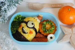 Bento n°112 - Bento minion déguisé en père Noël !