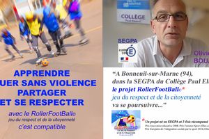Rentrée Scolaire 2016-2017 Le projet RollerFootBall© se poursuit dans la SEGPA du Collège Paul Eluard de Bonneuil sur Marne 94