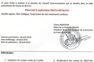 Prochains "conseils des ministres" Locaux et Intercommunaux