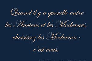 Les Anciens et les Modernes, version 2017 ?